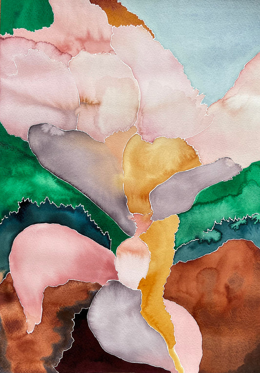 Religare VIII – Original watercolor painting by Danish artist Agricola
