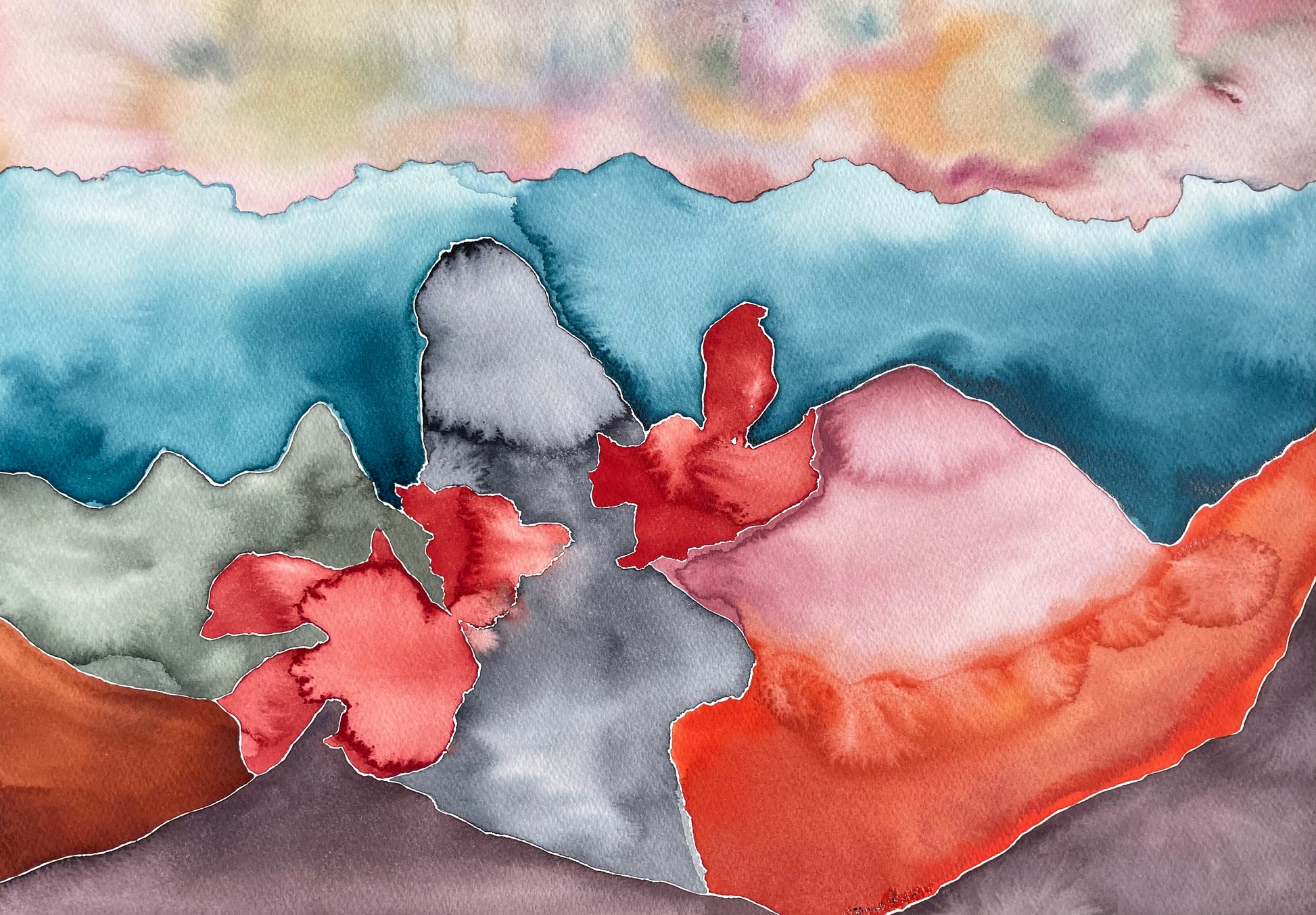 Religare XIII – Original watercolor painting by Danish artist Agricola
