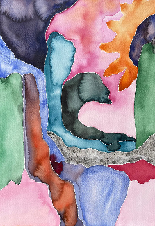 Religare II – Original watercolor painting by Danish artist Agricola. Unique, handpainted on acid-free Lanaquarelle 300g cotton paper, 51x36 cm.